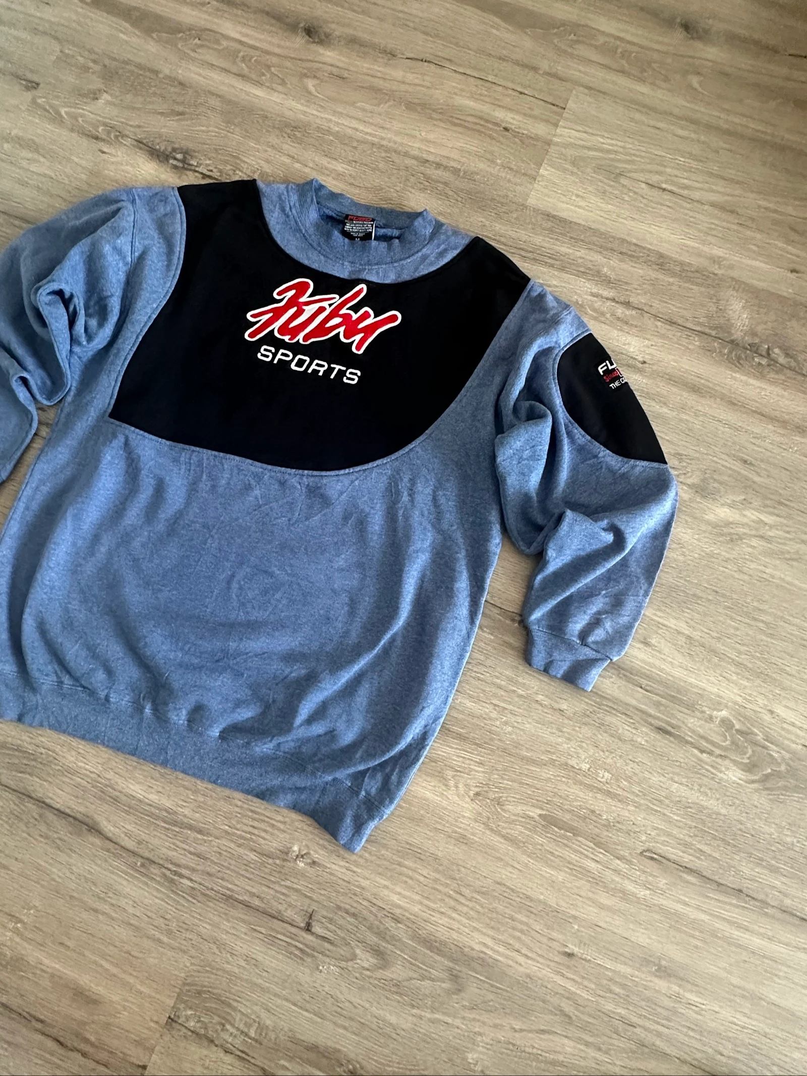 Sweat FUBU Sports Vintage Homme Taille M Bleu Original – photo 2
